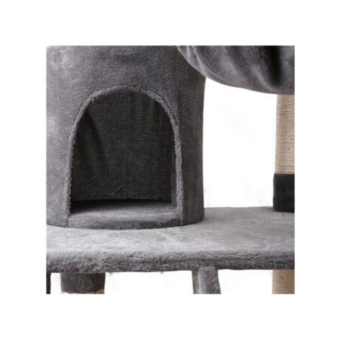 Albero Tiragraffi per Gatti Grigio 59x59x156 - tana