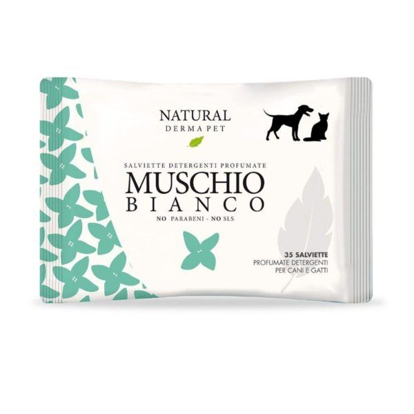 Derbe Salviette Detergenti per Cani Gatti e Cuccioli Muschio Bianco