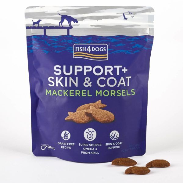 Fish4Dogs Skin & Coat Mackerel Morsels Premi Snack per Cani 225g
