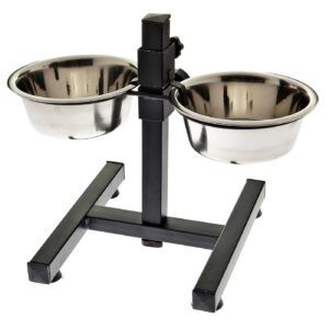 Ferribiella Supporto con Ciotole per Cani D.14cm