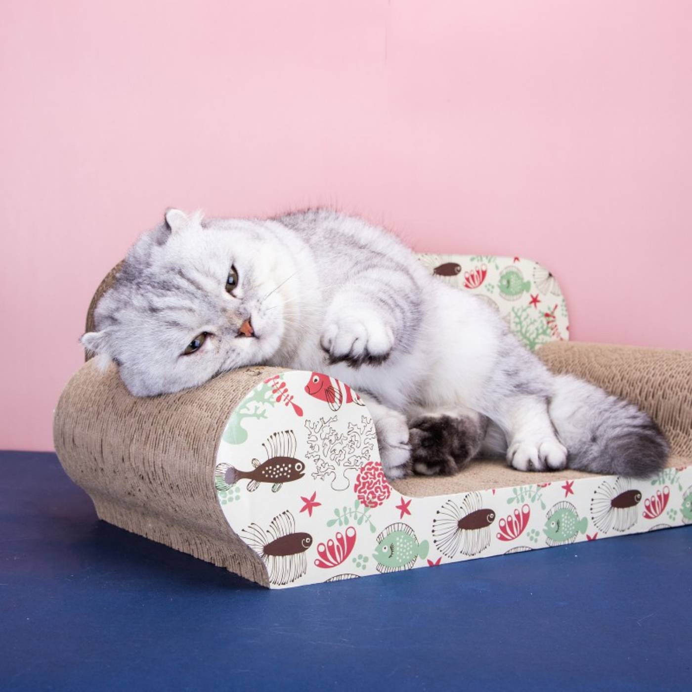 Tiragraffi Divanetto Pesciolini per Gatti Nobleza - Utilizzo