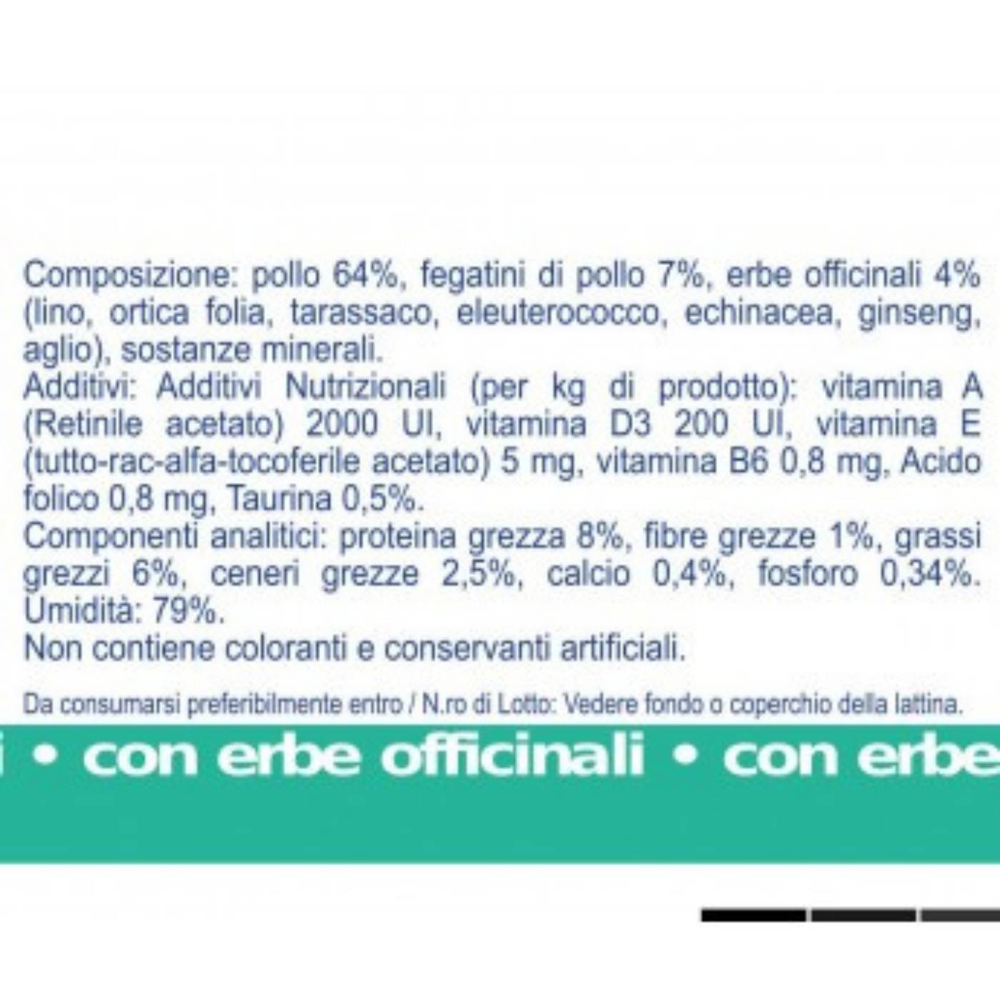 Vet Line Umido Pollo e Fegatini per Gatti 85g - Caratteristiche