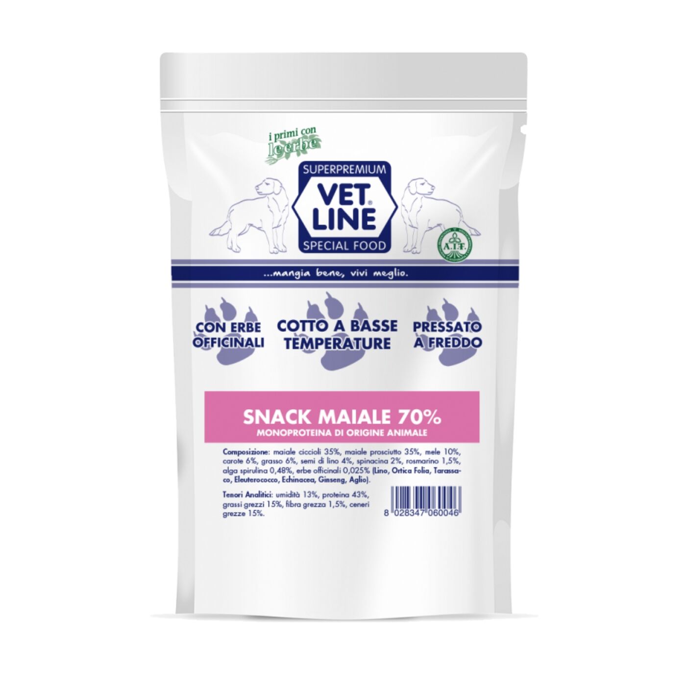 Vet Line Box Snack Confezioni Miste 10 Pezzi x 80g - Snack maiale composizione