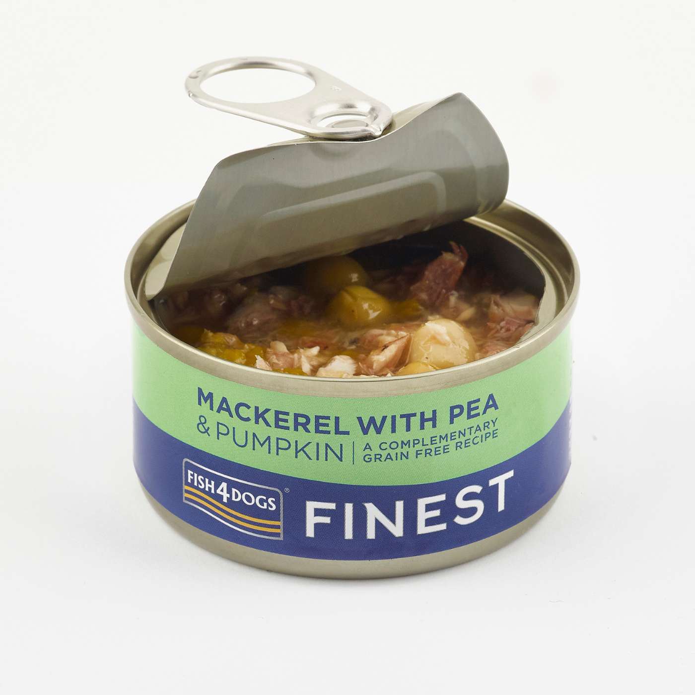Fish4Dogs Finest Alimento Umido per Cani Sgombro con Zucca e Piselli 85 g
