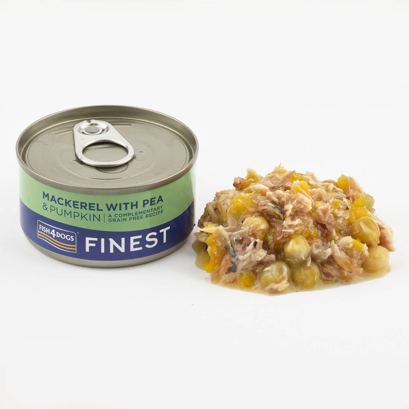 Fish4Dogs Finest Alimento Umido per Cani Sgombro con Zucca e Piselli 85g - Prodotto