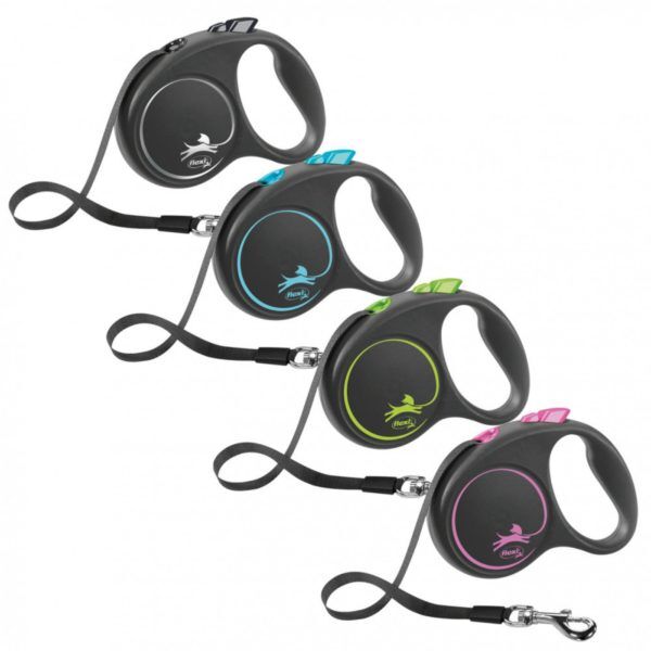 Flexi Guinzaglio Black Design in Fettuccia S 5m fino a 15Kg