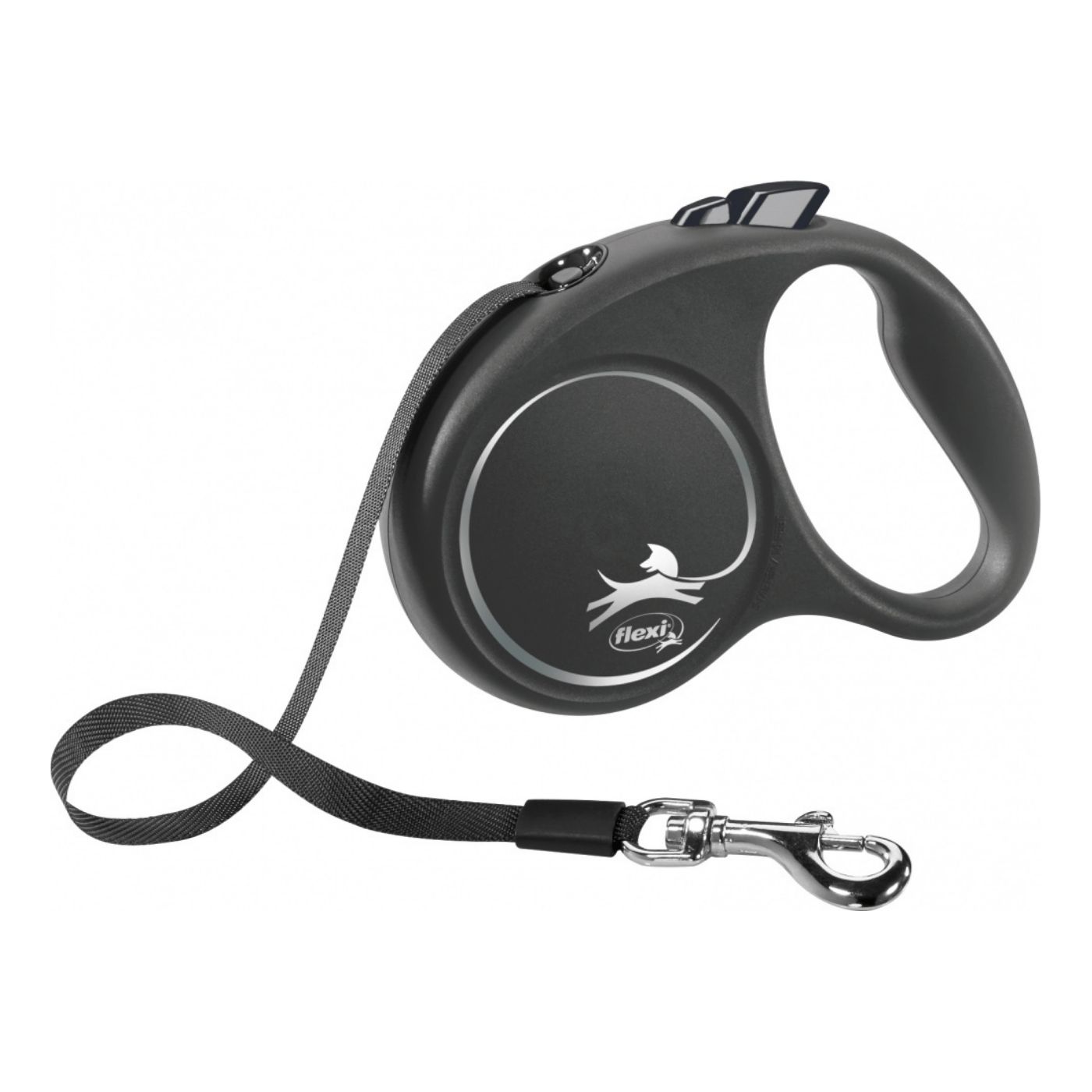 Flexi Guinzaglio Black Design in Fettuccia S 5m fino a 15Kg - Nero