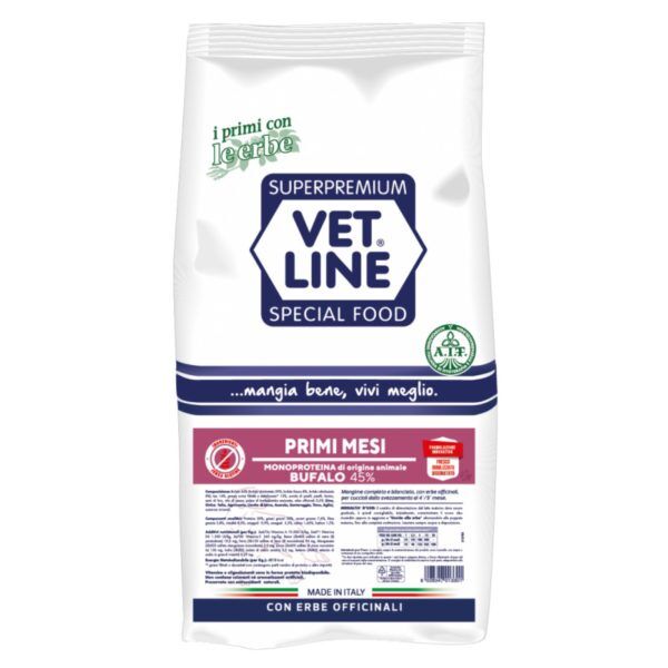 Vet Line Primi Mesi Bufalo per Cuccioli Monoproteico