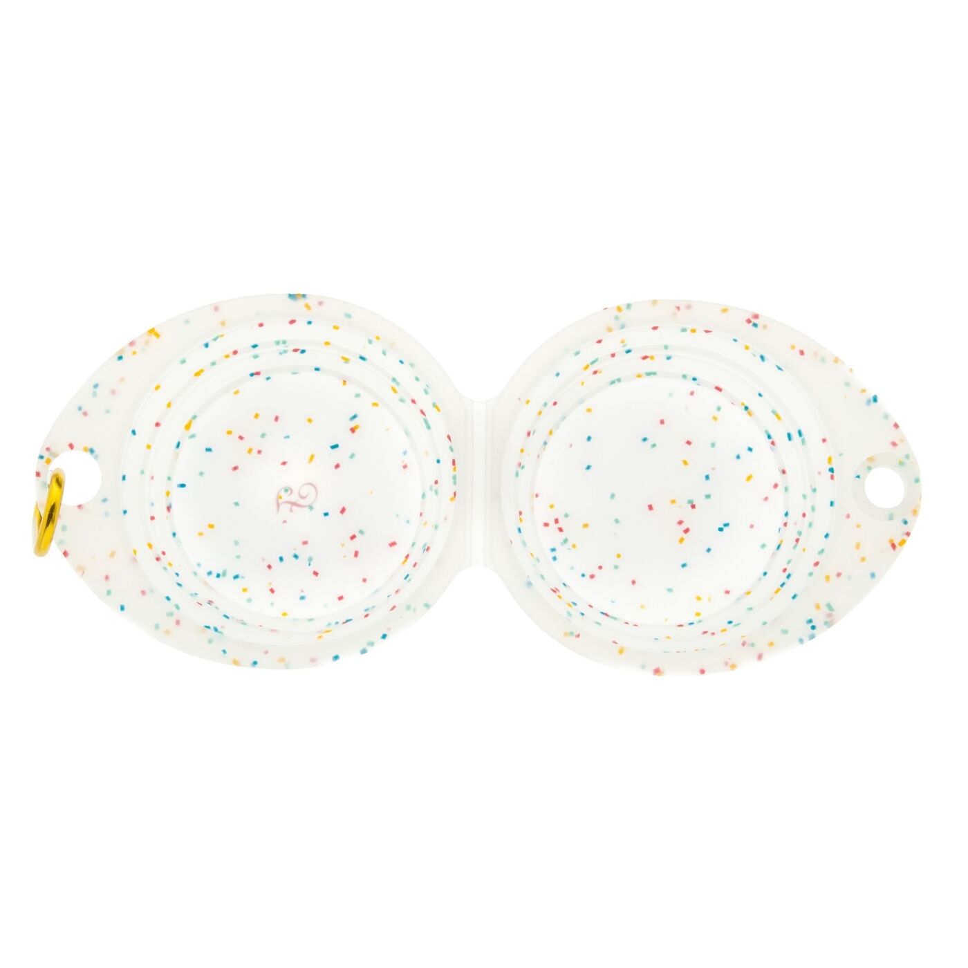 Ferribiella Ciotola Confetti Doppia Pieghevole in Silicone da Viaggio per Animali 2x210ml - Panoramica