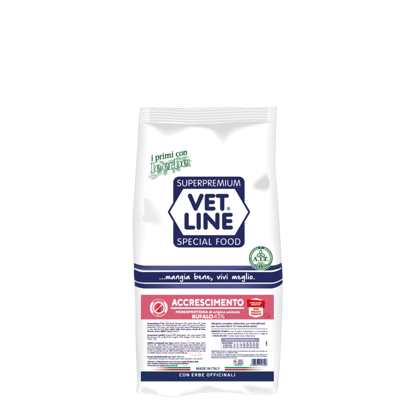 Vet Line Accrescimento Bufalo per Cuccioli Monoproteico VetLine - Sacco 3Kg