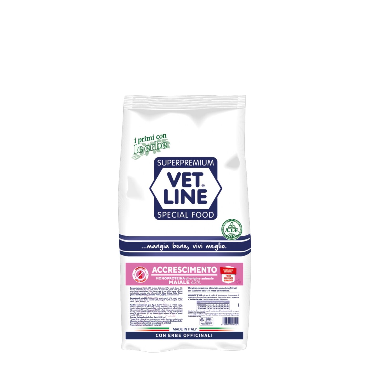 Vet Line Accrescimento Maiale per Cuccioli Monoproteico VetLine 3Kg