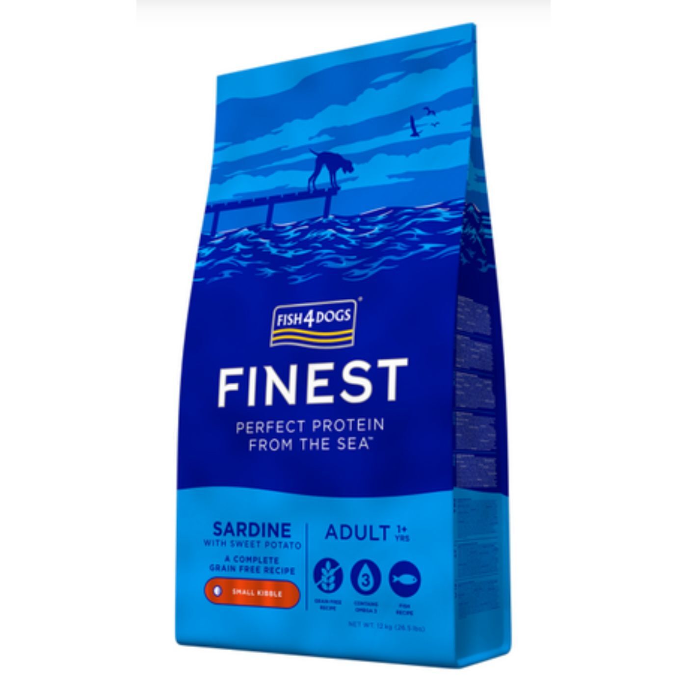 Fish4Dogs Finest Adult Sardine Small per Cani - Sacco da 12kg