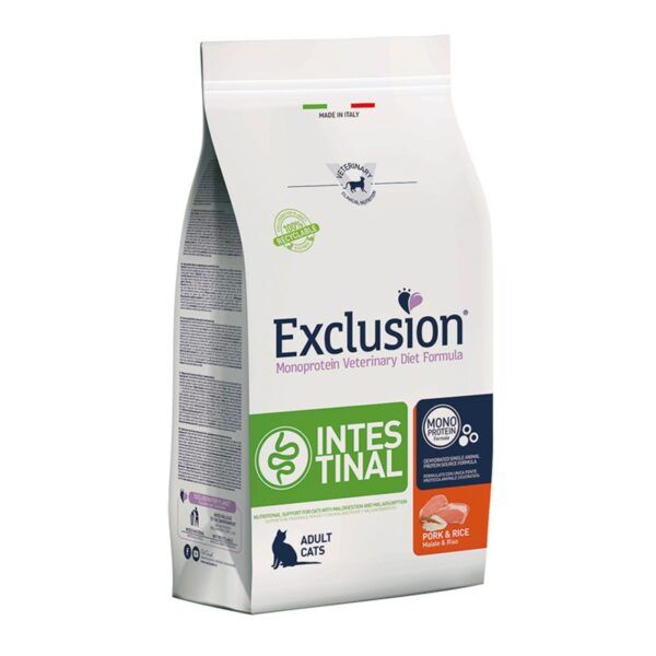 Exclusion Diet Intestinal Maiale e Riso per Gatti 1,5kg