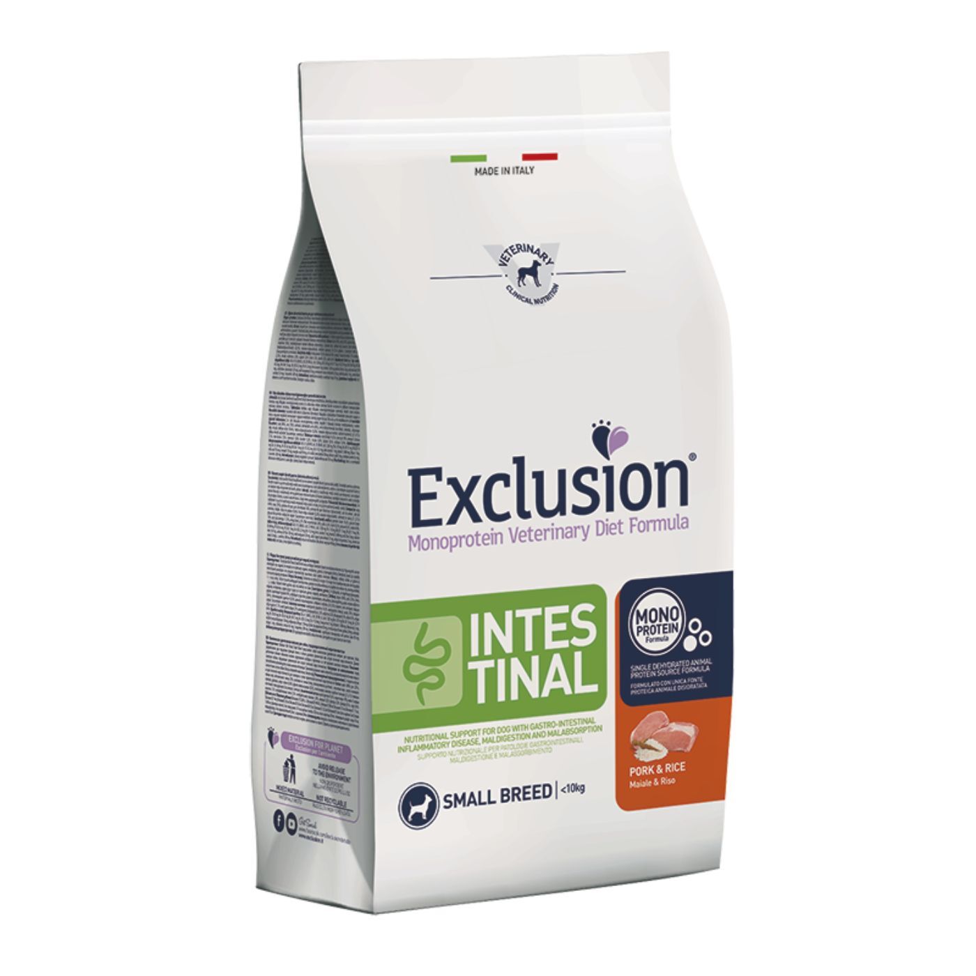Exclusion Diet Intestinal Small Maiale e Riso per Cani