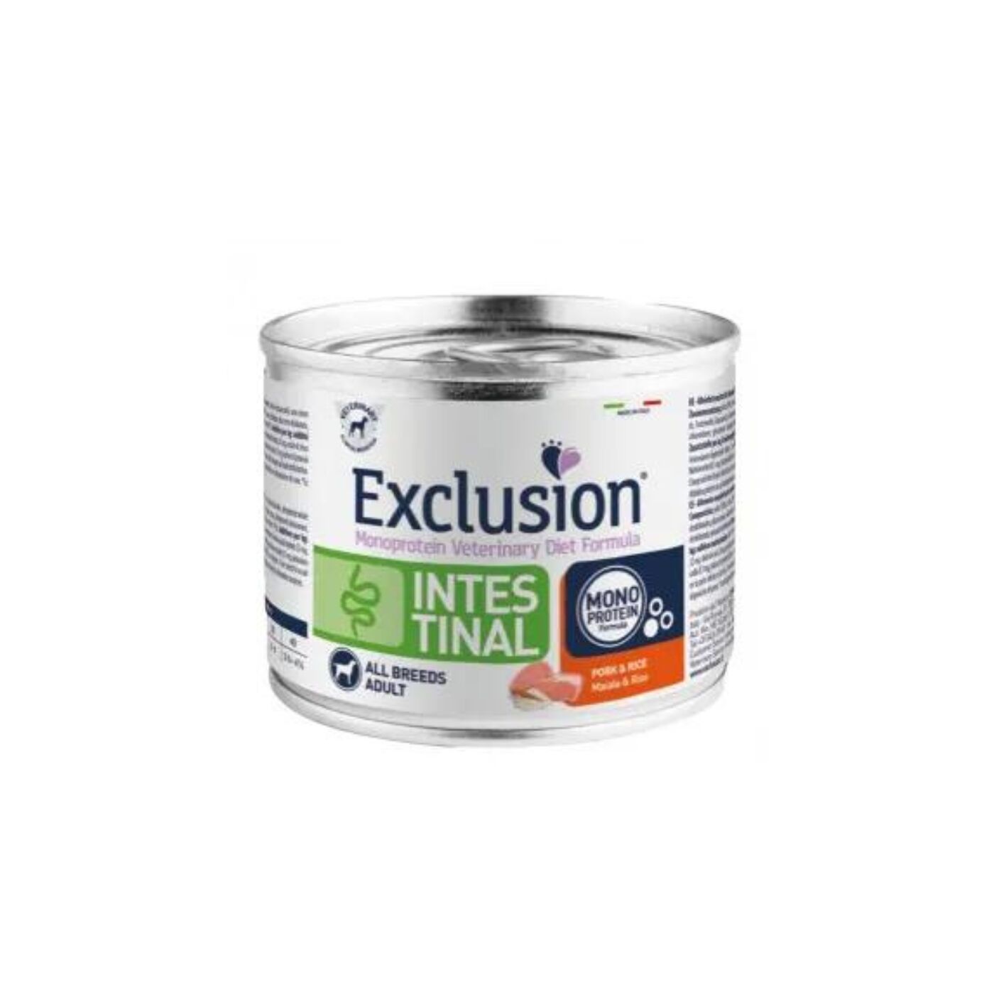 Exclusion Diet Intestinal Adult All Breeds Maiale e Riso Alimento Umido Monoproteico per Cani Adulti - Formato 200g