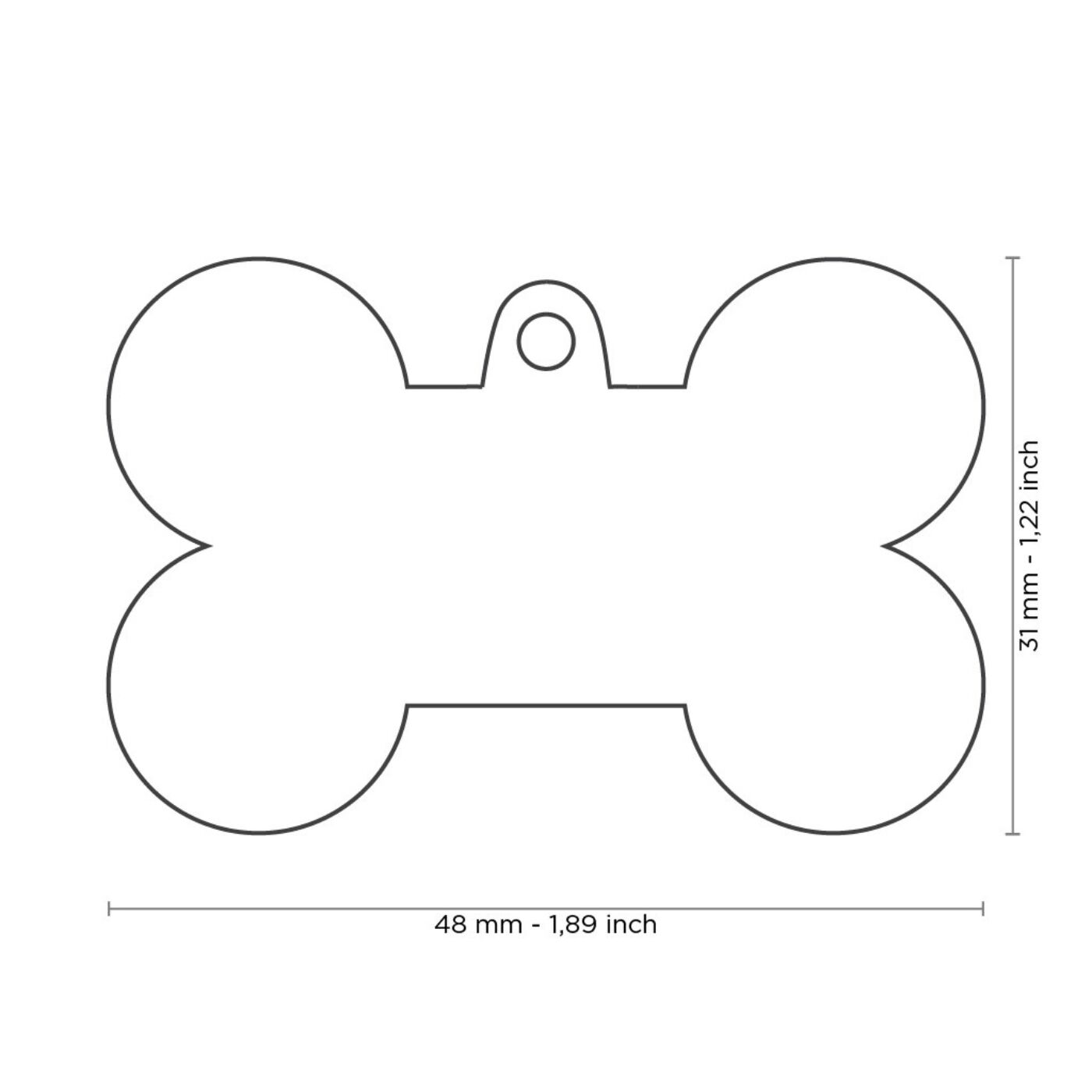 MyFamily Medaglietta per Cani Personalizzabile Osso Basic Alluminio Azzurro - Variante XL misura