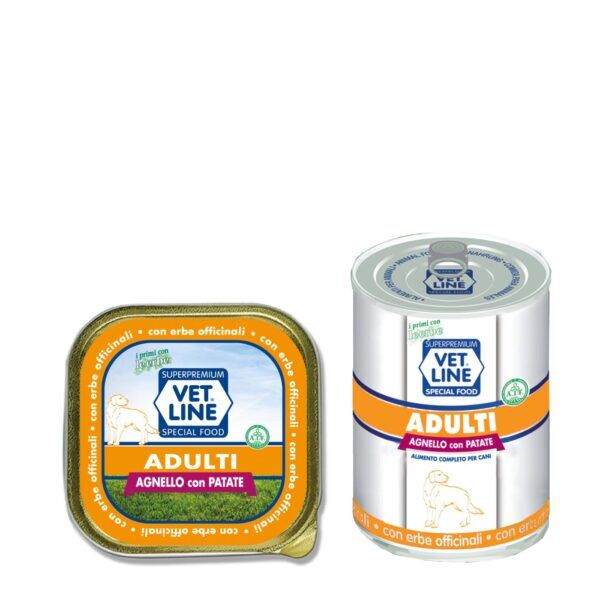 Vet Line Umido Adulti Agnello e Patate per Cani Adulti VetLine
