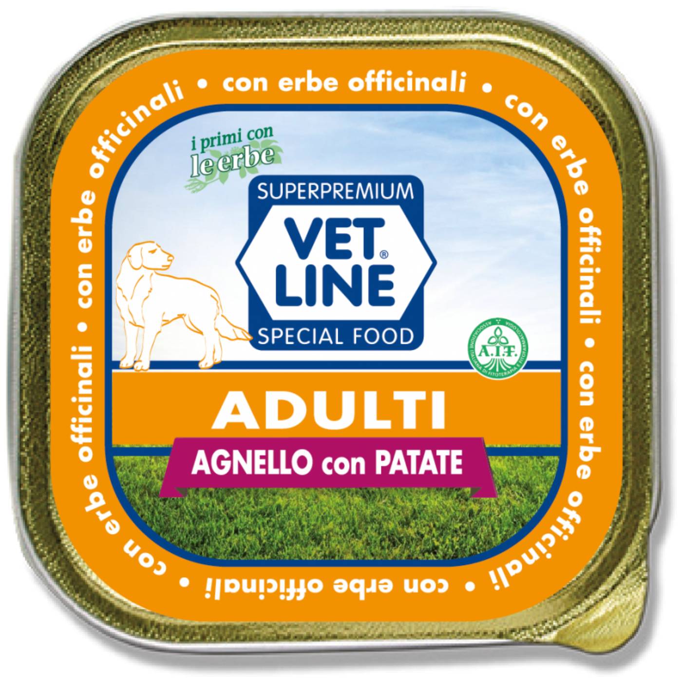 Vet Line Umido Adulti Agnello e Patate per Cani Adulti VetLine - Formato 150gr