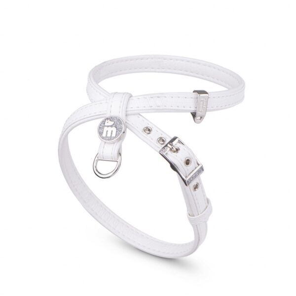 MyFamily Pettorina Saint Tropez in Similpelle Bianco per Cani