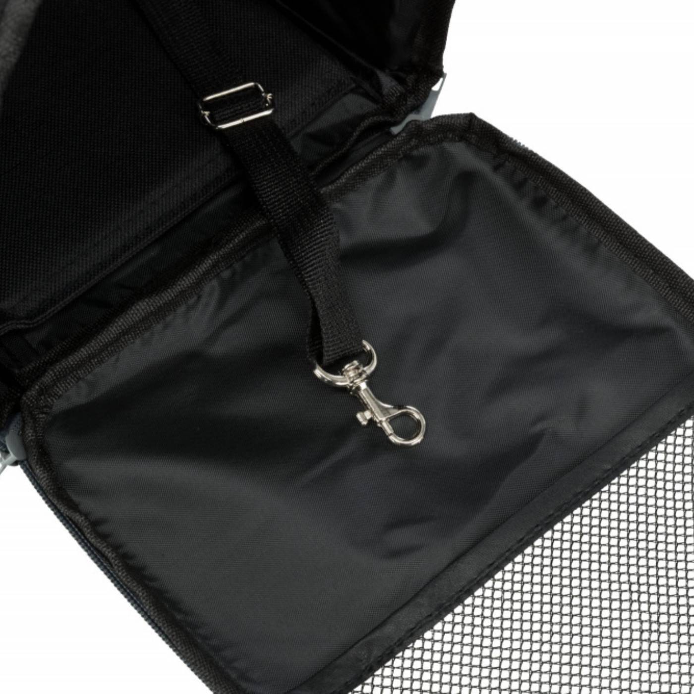 Trixie Zaino Connor per Animali fino a 8kg di Peso 42x29x21cm Nero/Grigio - Guinzaglio di sicurezza interno