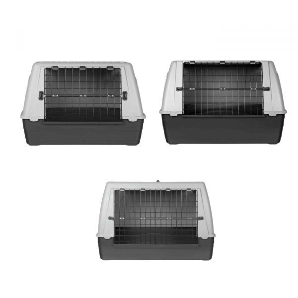 Trixie Trasportino Journey per Animali in Plastica Nero/Grigio