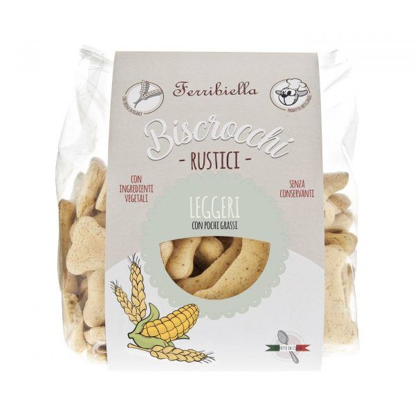 Ferribiella Biscrocchi Rustici Leggeri Biscotti per Cani 800g - Confezione
