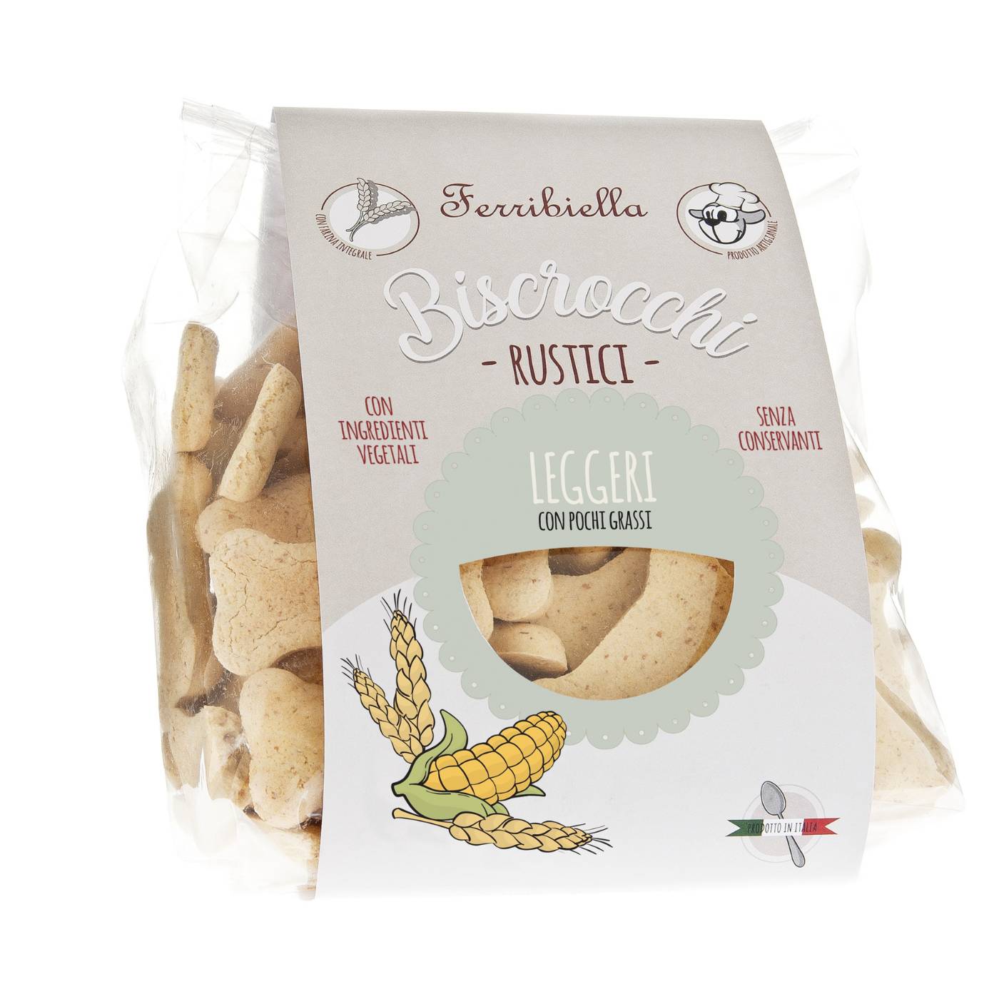 Ferribiella Biscrocchi Rustici Leggeri Biscotti per Cani 800g - Confezione