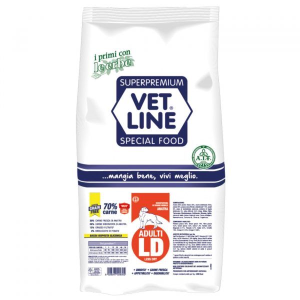 Vet Line Adulti LD Anatra Grain Free Monoproteico per Cani Adulti VetLine