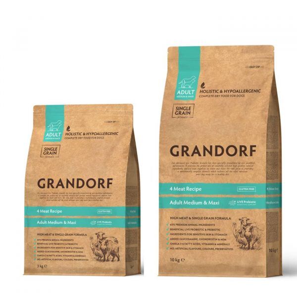 grandorf adult 4 carni medium & maxi per cani