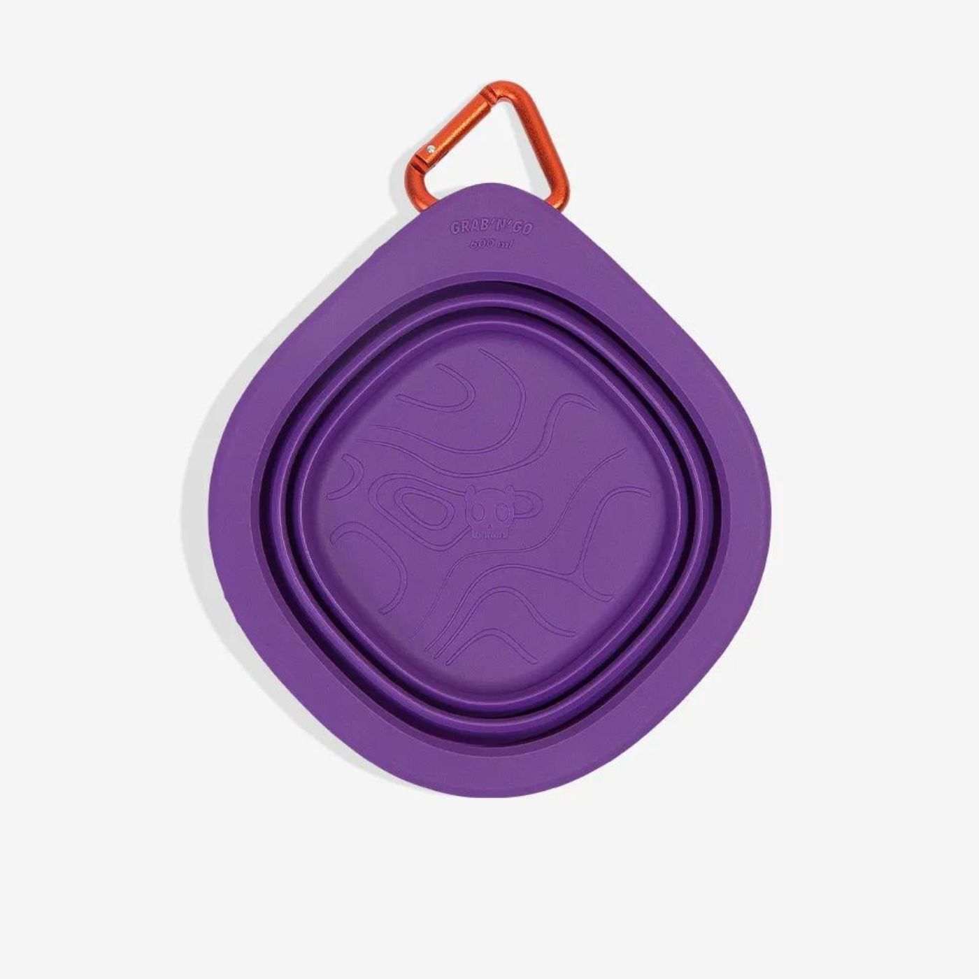 Zee.Dog Go Bowl Peak Ciotola da Viaggio Pieghevole in Silicone Viola 600ml