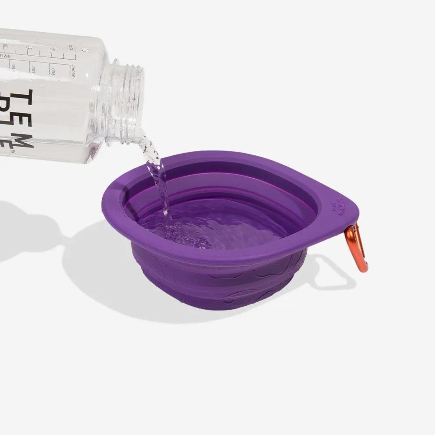 Zee.Dog Go Bowl Peak Ciotola da Viaggio Pieghevole in Silicone Viola 600ml