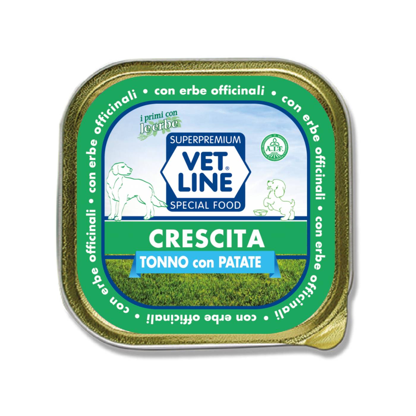 vet line umido accrescimento tonno e patate per cuccioli