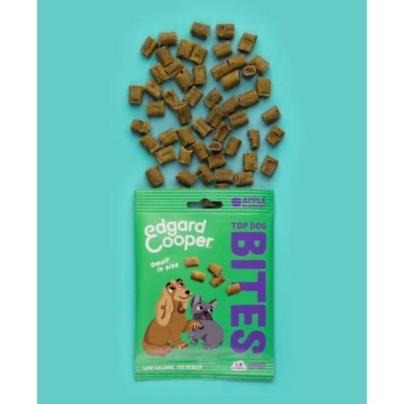 Edgard&Cooper Bites Bocconcini Piccoli di Mela Premi Addestramento per Cani 50g