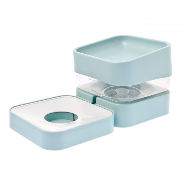 Ferribiella Ciotola Dispenser Multifunzione per Acqua e Cibo Cubo per Animali 32x16x11cm