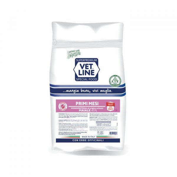 vet line primi mesi maiale per cuccioli monoproteico vetline