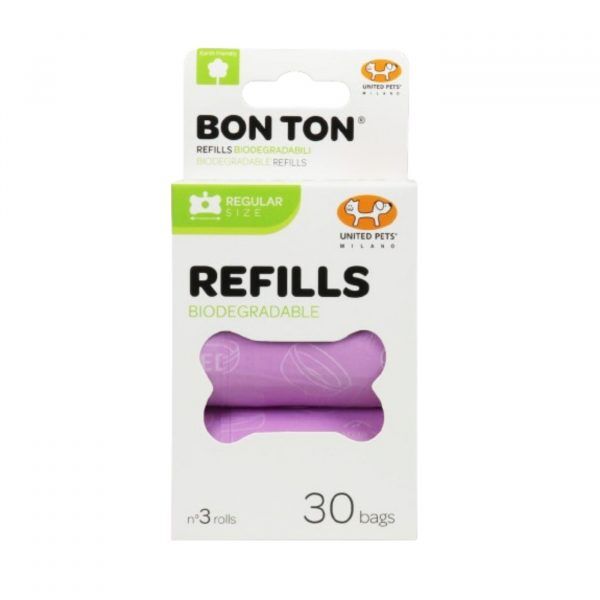 United Pets Sacchetti Igienici Biodegradabili per Bon Ton Regular 3 Rotoli