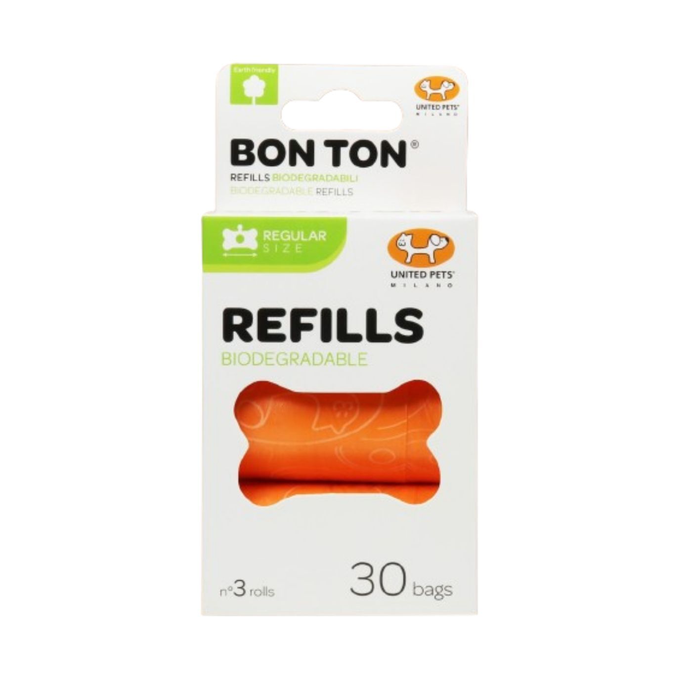 United Pets Sacchetti Igienici Biodegradabili per Bon Ton Regular 3 Rotoli