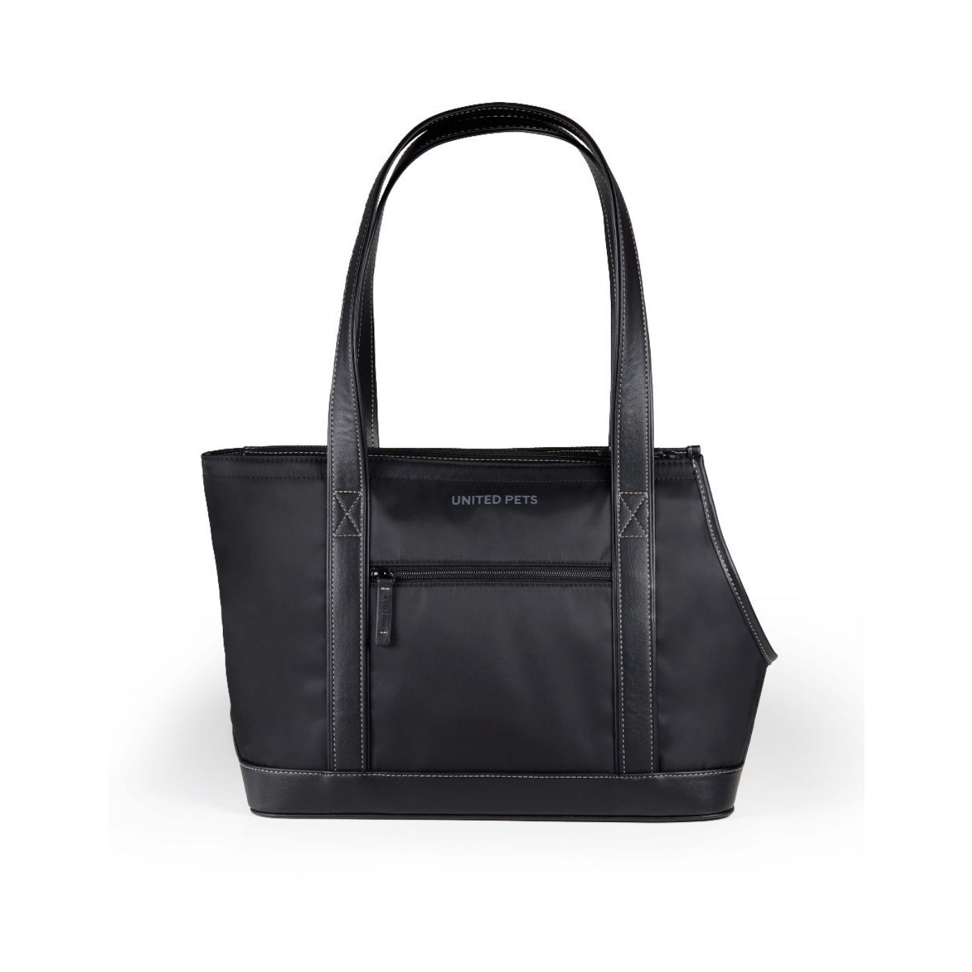 United Pets UP Bag Borsa Trasportino per Cani Nera con Fodera Fuxia