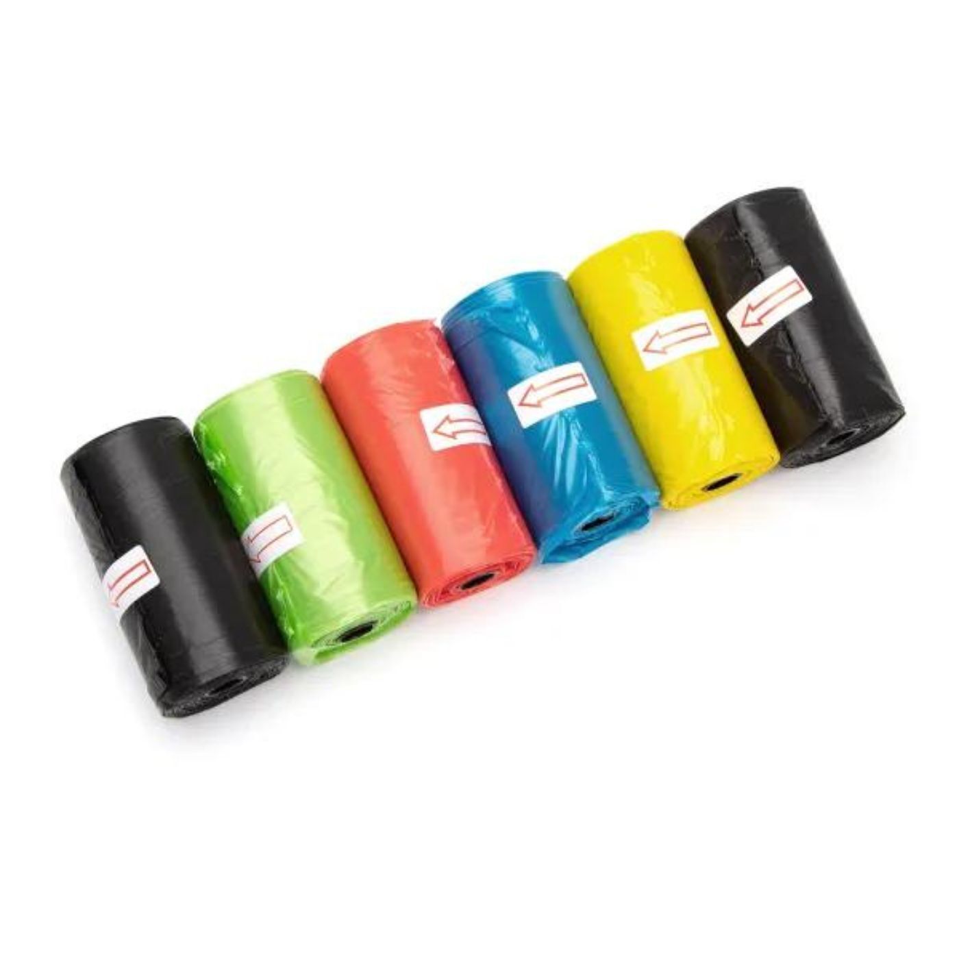 sacchetti igienici biodegradabili 6 rotoli colorati