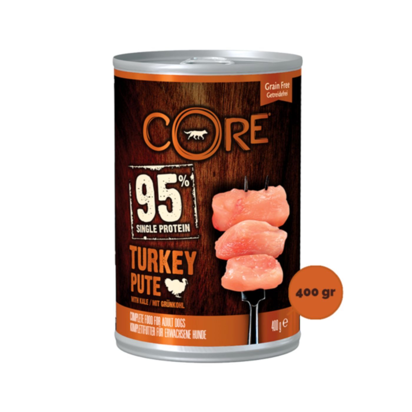 Wellness Core Alimento Umido Completo per Cani Can95% Tacchino con Verza 400 g