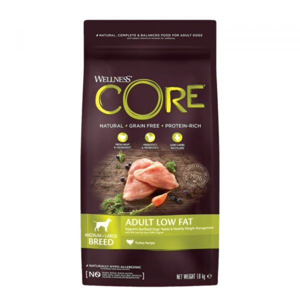 Wellness Core Medium/Large Breed Adult Low Fat Tacchino per Cani Adulti