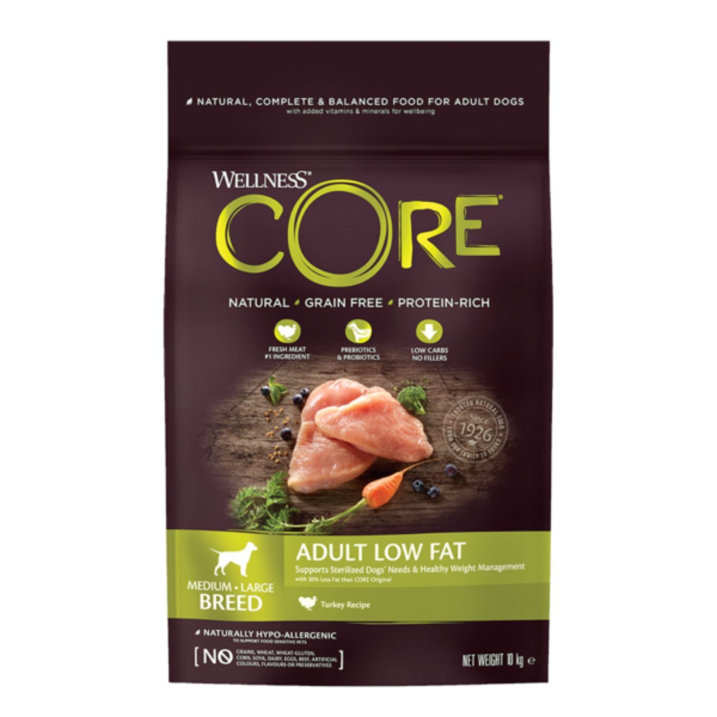 Wellness Core Medium/Large Breed Adult Low Fat Tacchino per Cani Adulti