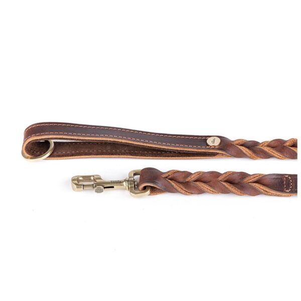 MyFamily Guinzaglio Ascot in Cuoio Ingrassato Marrone 2,2x110cm