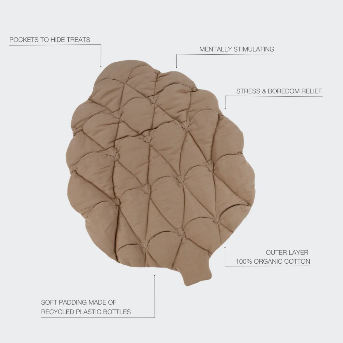 Paikka Tappeto Olfattivo per Animali Pinecone Playmat Beige 80 x 62 cm