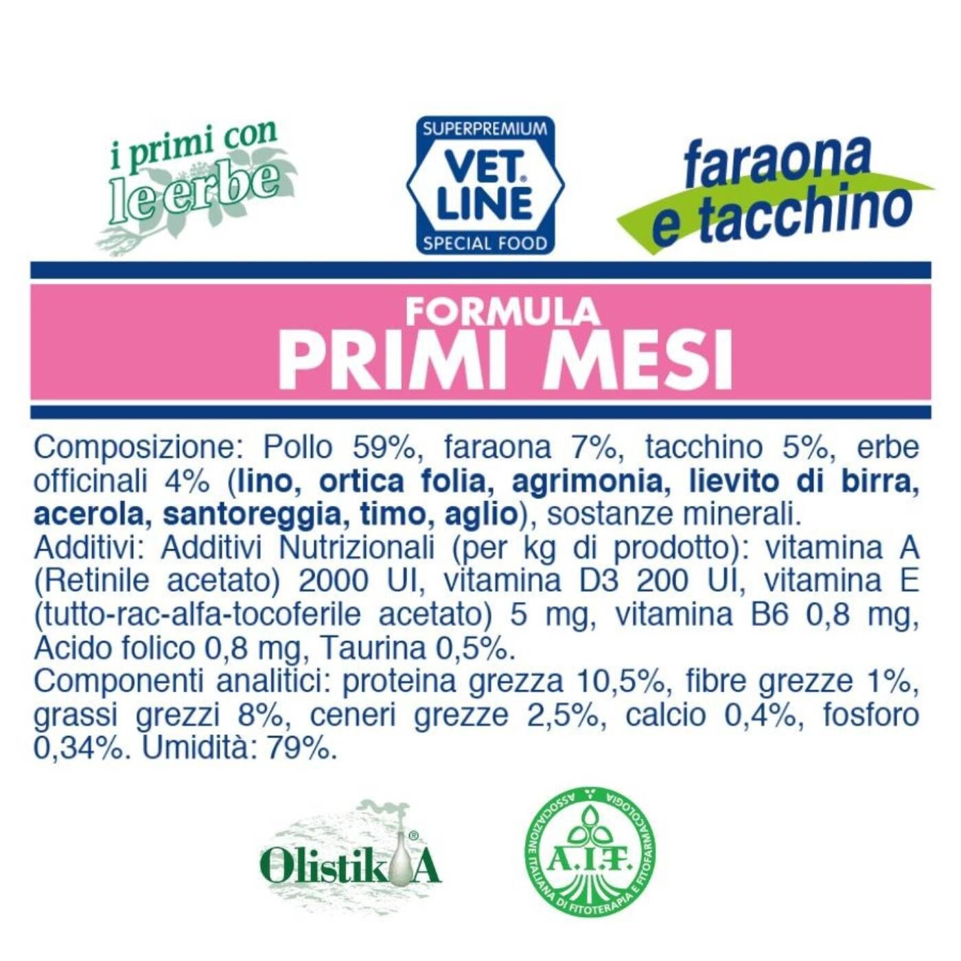 vet line umido primi mesi faraona e tacchino per gattini 85 g vetline