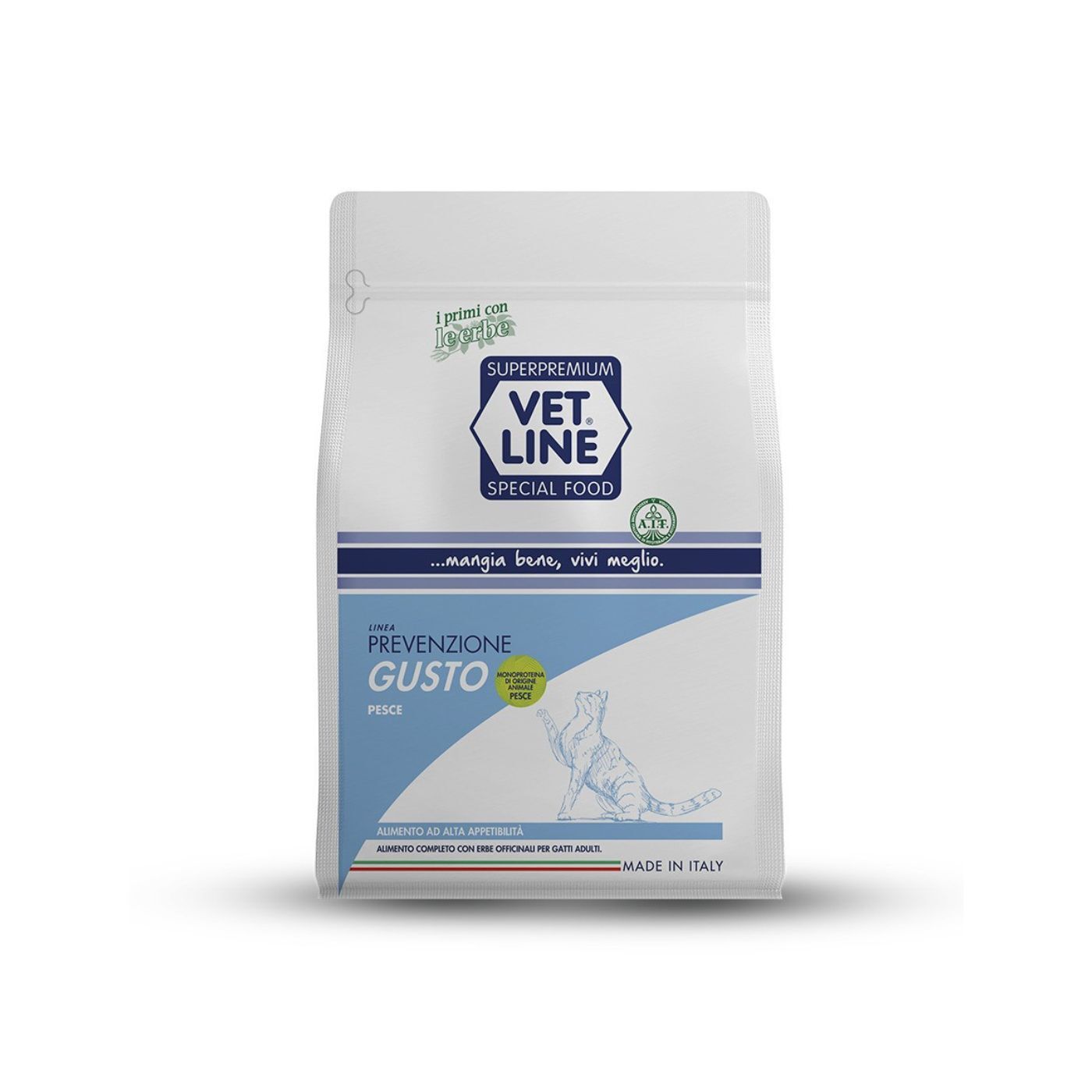vet line prevenzione gusto monoproteico pesce per gatti adulti vetline