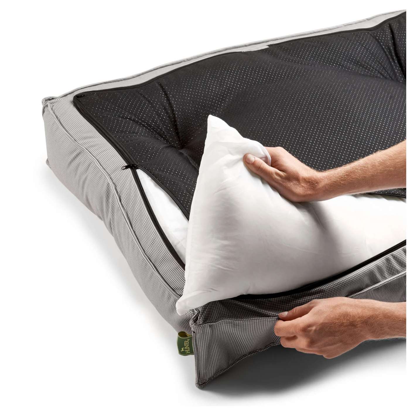 Hunter Cuscino Cuccia Letto per Cani Lancaster Grigio 80 x 60 cm