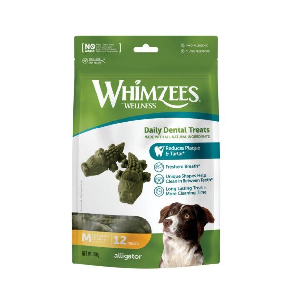 Whimzees Snack Dentale Naturale Alligatore per Cani Alligator
