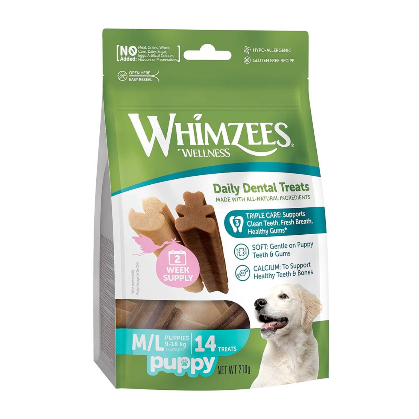 Whimzees Snack Dentale Naturale Stix per Puppy Cuccioli