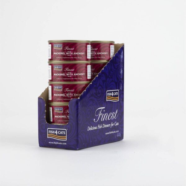 10 x 70 g - Fish4Cats Umido per Gatti Sgombro con Acciuga